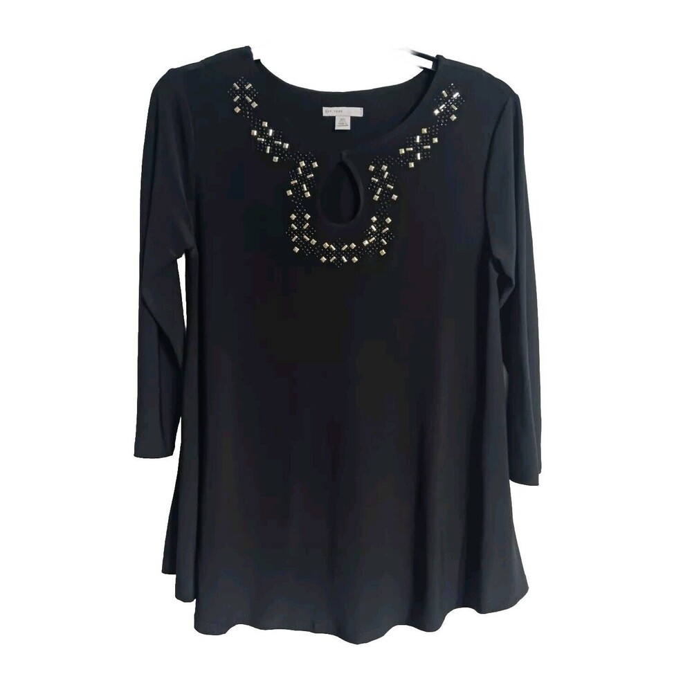 Women's Est. 1946 3/4 Sleeve Studded Tunic Blouse Size XS Top